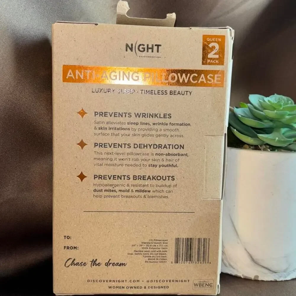 💚 2 pack Night anti aging pillowcase 2 pack Standard/Queen size